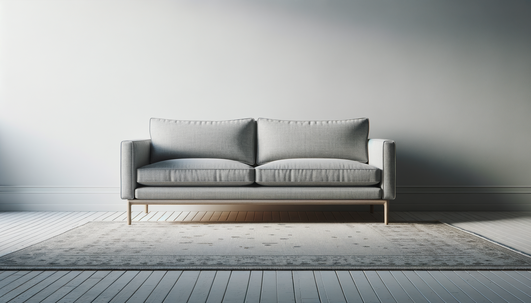 Matta under soffa – korrekt placering med alla fyra soffben på mattan och 20 cm marginal framför