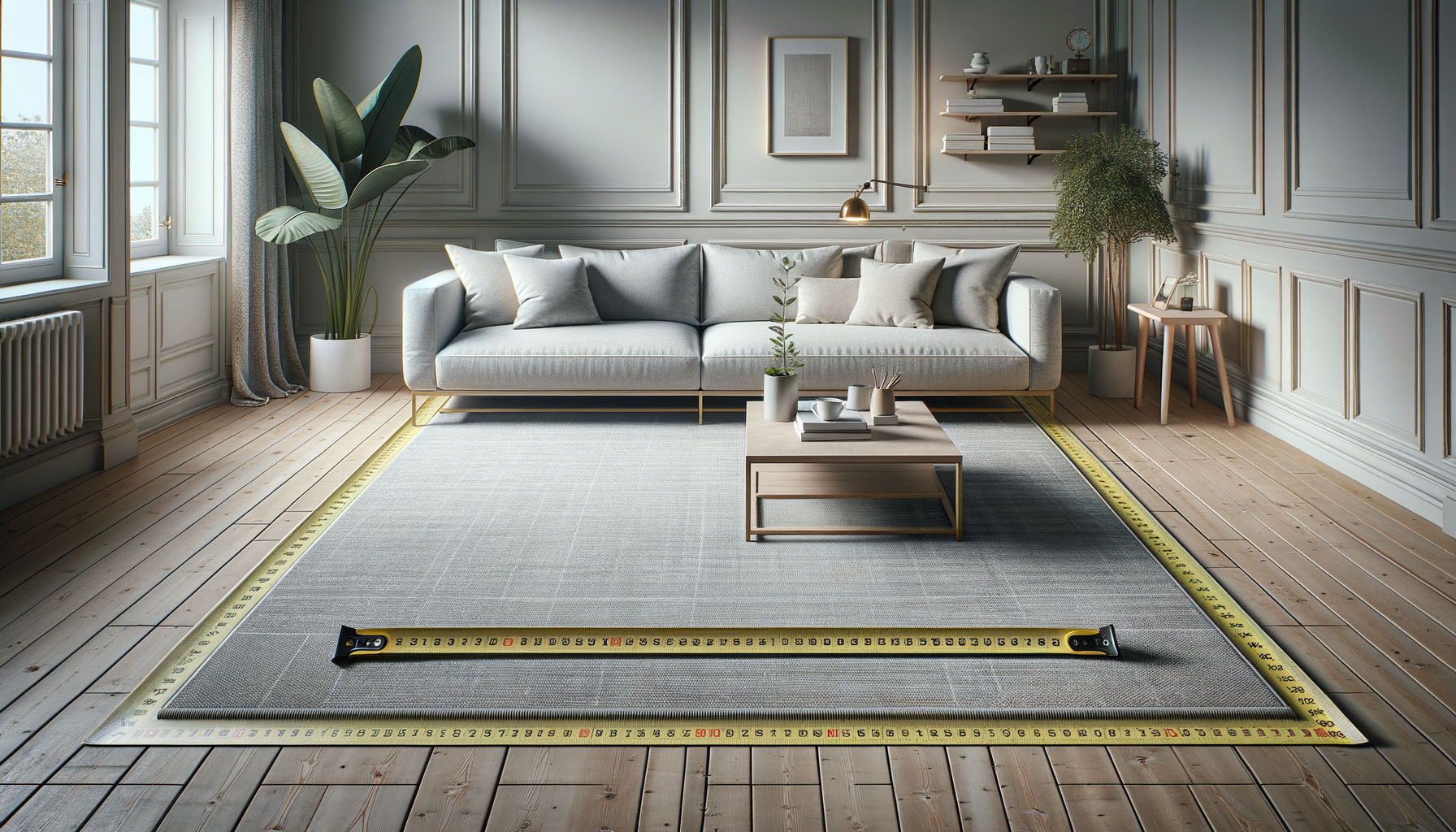 Matta 200x300 cm placering – den mest populära mattstorleken i vardagsrum med soffgrupp